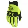 Guantes Largos Fox Dirtpaw Negro / Amarillo Fluorescente