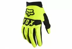 Par De Guantes Fox Dirtpaw Para Niños Amarillo Neón