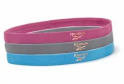 Pack De 3 Bandeaux Reebok Sports Hair Bands Bleu Rose Gris