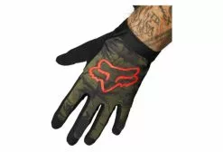 Par De Guantes Largos Fox Flexair Ascent Verde / Rojo