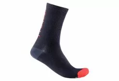 Calcetines Castelli Bandito Wool 18 Sock - Bleu / Rouge